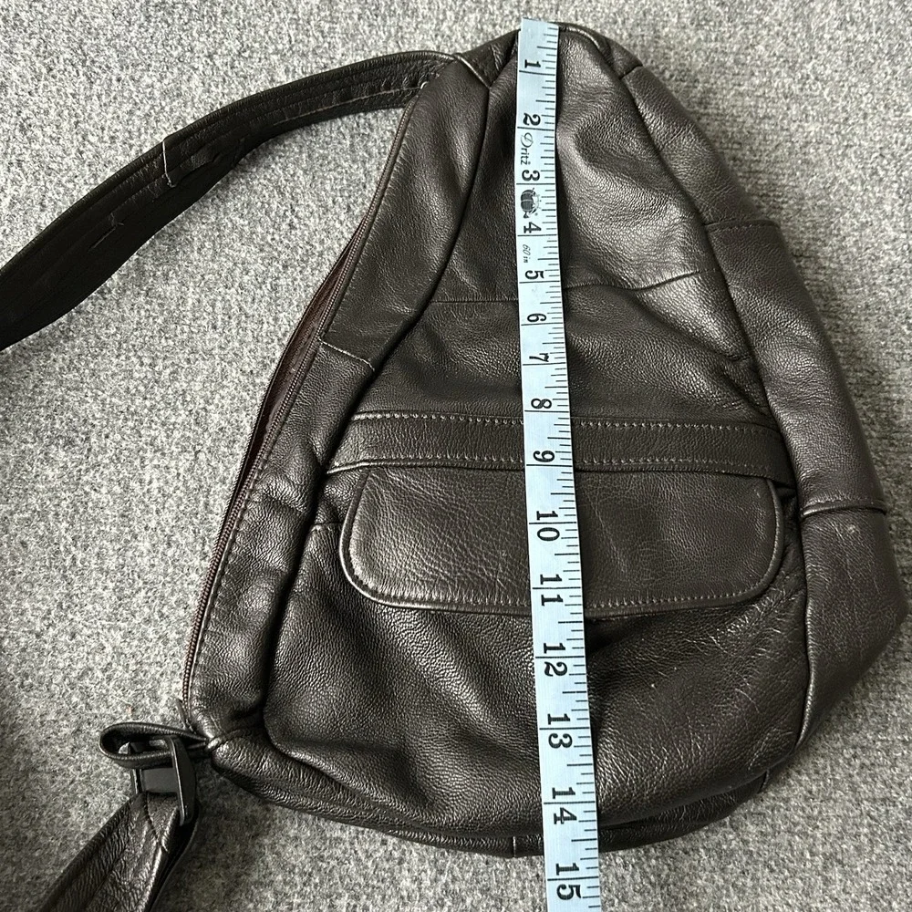 Amerileather Bag Chocolate‎ Sling Backpack Leather Crossbody Mens Travel Daypack